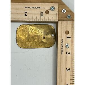 Vintage Brass Number Tag “52” Rustic Industrial Metal ID Plate Collectible